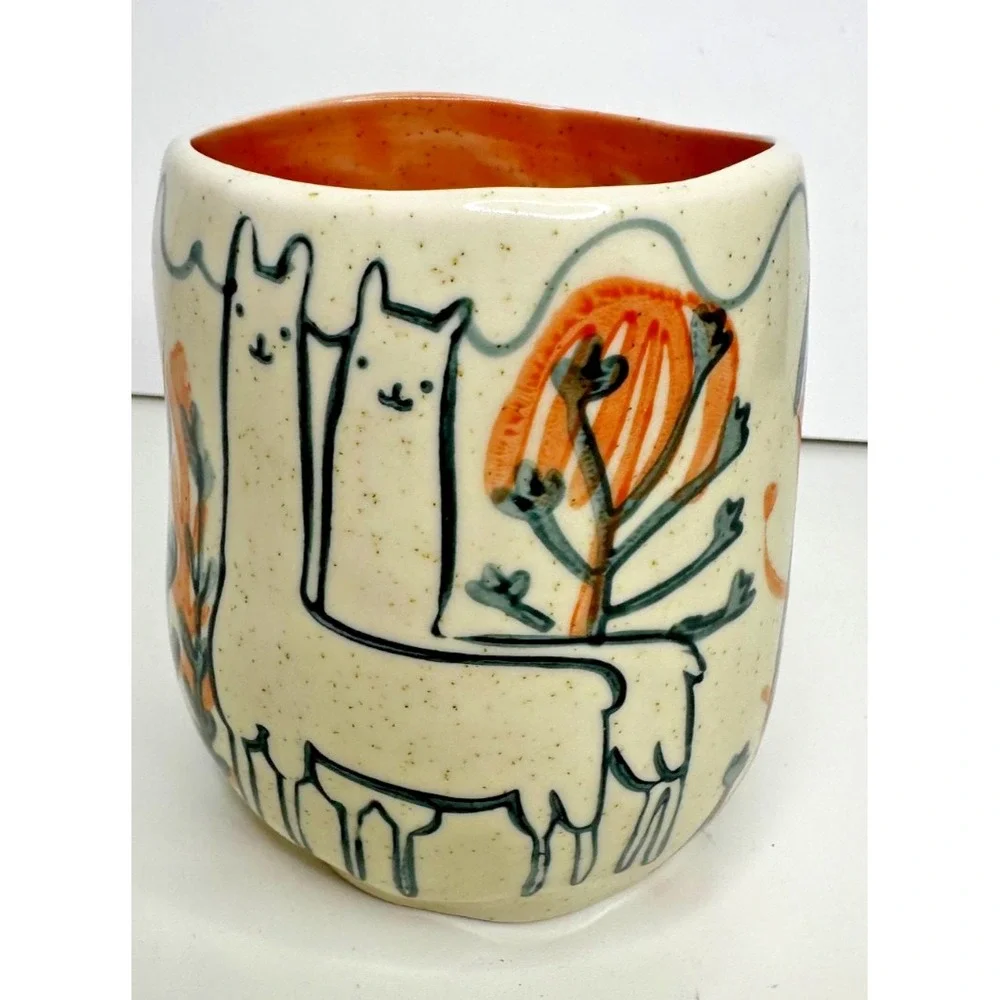 Wild Alpaca Ceramic Vase Planter Alex Sickling Anthropologie 4.5